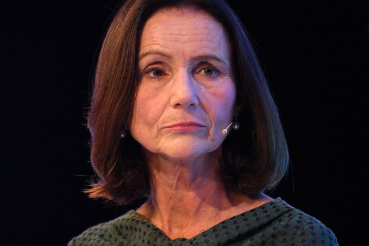 Carolyn Fairbairn appointed as new UK Chair of HSBC, smiling in a professional setting, symbolizing leadership transition