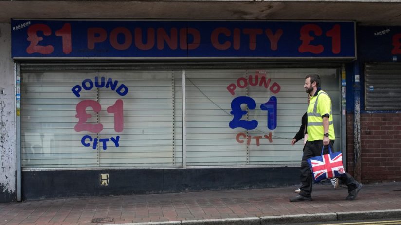 Bustling high street scene with diverse shoppers, storefronts, and vibrant signage reflecting local culture and commerce