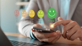 Trustpilot logo prominently displayed on a digital screen, symbolizing customer reviews and business transparency