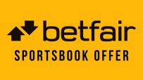 Betfair Sportsbook promotional offer banner displaying betting odds and bonuses for new customers on a sleek digital inter...