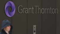 Grant Thornton logo prominently displayed on a modern office building facade, symbolizing global business advisory services.