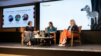 Investec's Jane Niles with rugby CEOs Julia Chapman and Andrea Pinchen