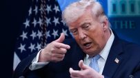 President Trump addresses the media on war-related issues, emphasizing key points during a press conference.