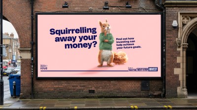 Savvy the Squirrel mascot promotes retail investing campaign with vibrant graphics and engaging call-to-action elements