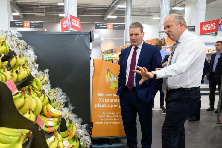 Simon Roberts, CEO of Sainsburys, discussing company strategy and growth plans in a business meeting setting.