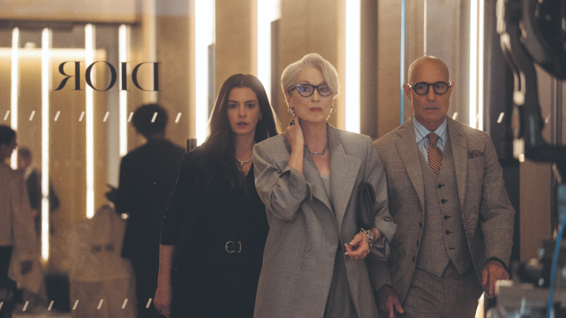 Meryl Streep and Anne Hathaway in a scene from The Devil Wears Prada 2 review, showcasing dramatic fashion industry dynamics