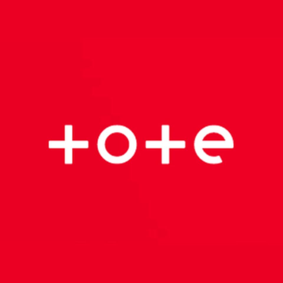 Tote logo design prominently displayed in bold typography, representing the brands identity and style in a business context