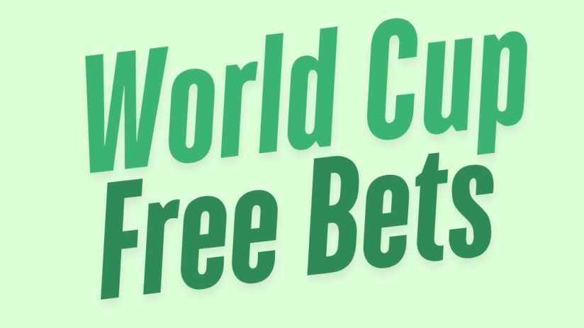 World Cup free bets promotion banner with colorful graphics and betting offers, highlighting major sponsors and tournament...