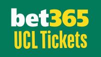 bet365 UCL tickets promotion featuring UEFA Champions League branding and enticing call-to-action for football fans