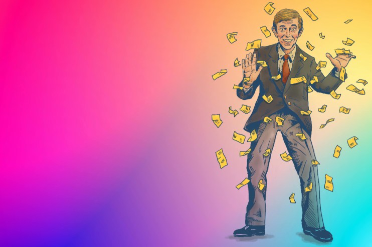 Henry Keppy showcasing swirl design technique in business setting, highlighting innovative craftsmanship and creativity.