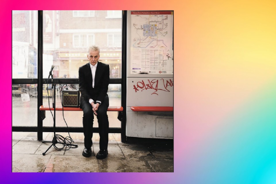 Peter Capaldi holding a Sweety Illusions candy box at a promotional event, showcasing colorful packaging and excitement.