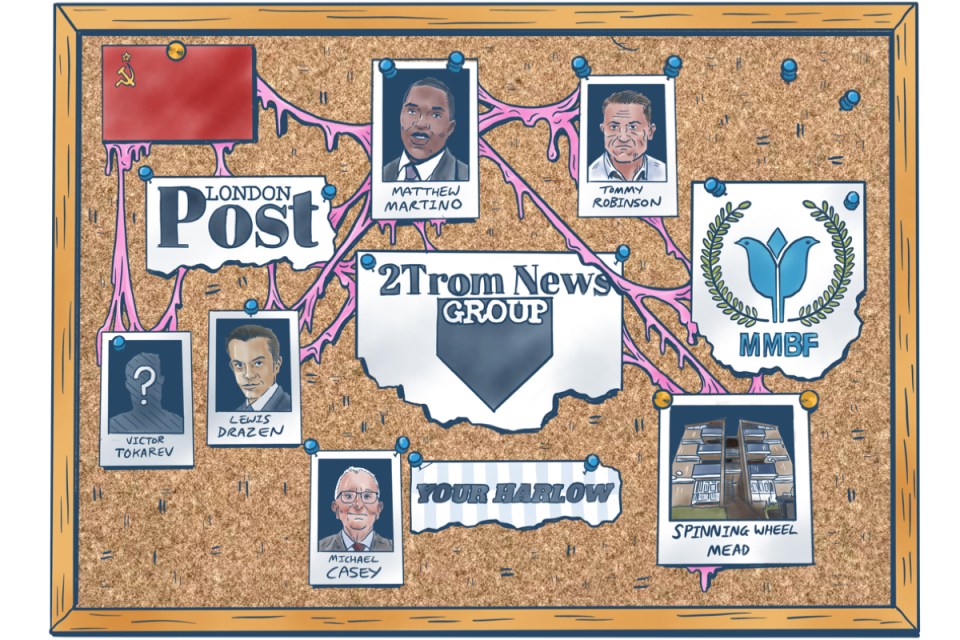 Pinboard displaying various notes and reminders, symbolizing organization and task management in a business setting.