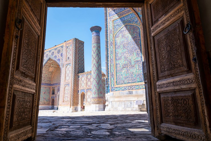 Rejistan architectural landmark in Uzbekistan, potential IPO discussed, showcasing cultural heritage and business growth