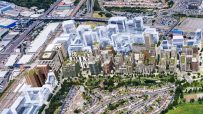 Brent Cross Town aerial view showcasing urban development and green spaces from the official website