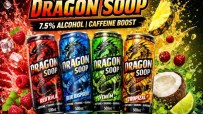 Dragon Soop beverage can on display, showcasing vibrant design and branding for a news feature on popular alcoholic drinks