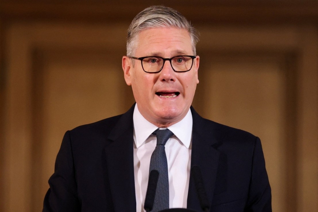 Starmer addressed the nation after the local elections disaster. (Image: PA)