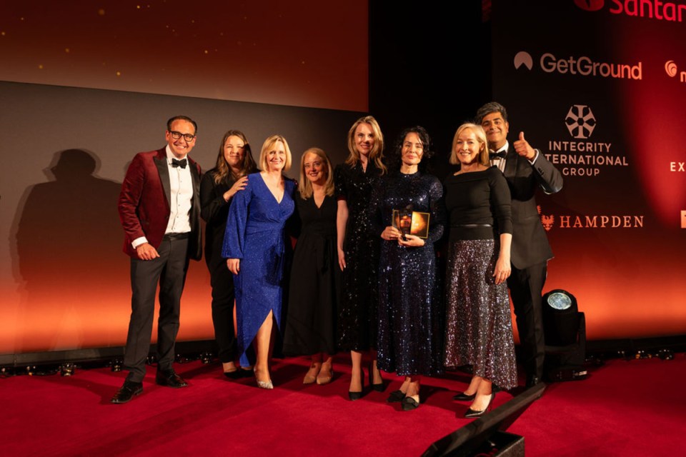 City AM Awards ceremony featuring Kroll representatives celebrating corporate excellence and achievements in business.