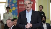 Labour leader Keir Starmer delivering a speech at a press conference, addressing key political issues and future party plans.