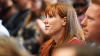 Angela Rayner addresses the media, discussing current political developments and her role in shaping policy decisions.