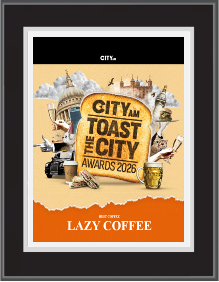 City AM commemorative plaque with black background, highlighting achievements in journalism and media industry recognition