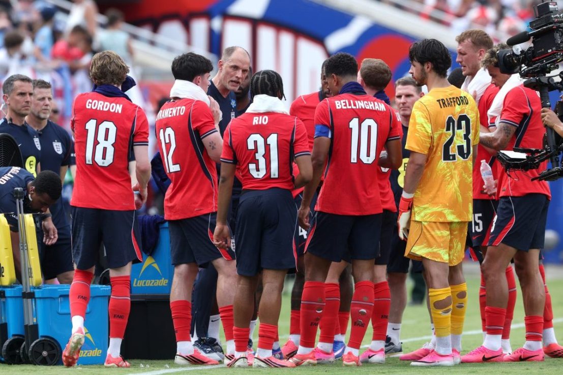England use the Yuyu cooling bottles round their necks to combat heat at the World Cup