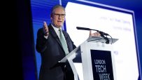Keir Starmer speaking at London Tech Week conference, discussing innovation and technology advancements in the UK.