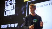 Neil Lawrence at DeepMind office discussing AI innovations and advancements in a professional setting