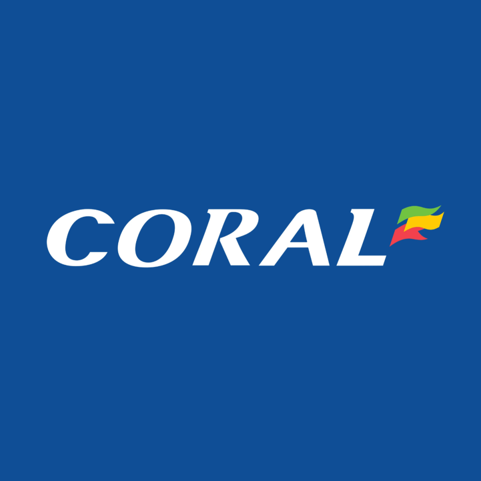 Vibrant coral square logo symbolizing innovation and growth in a professional business context