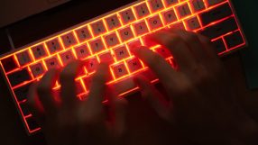 Evil-looking keyboard symbolizing cybersecurity threats and hacking risks in a digital landscape.