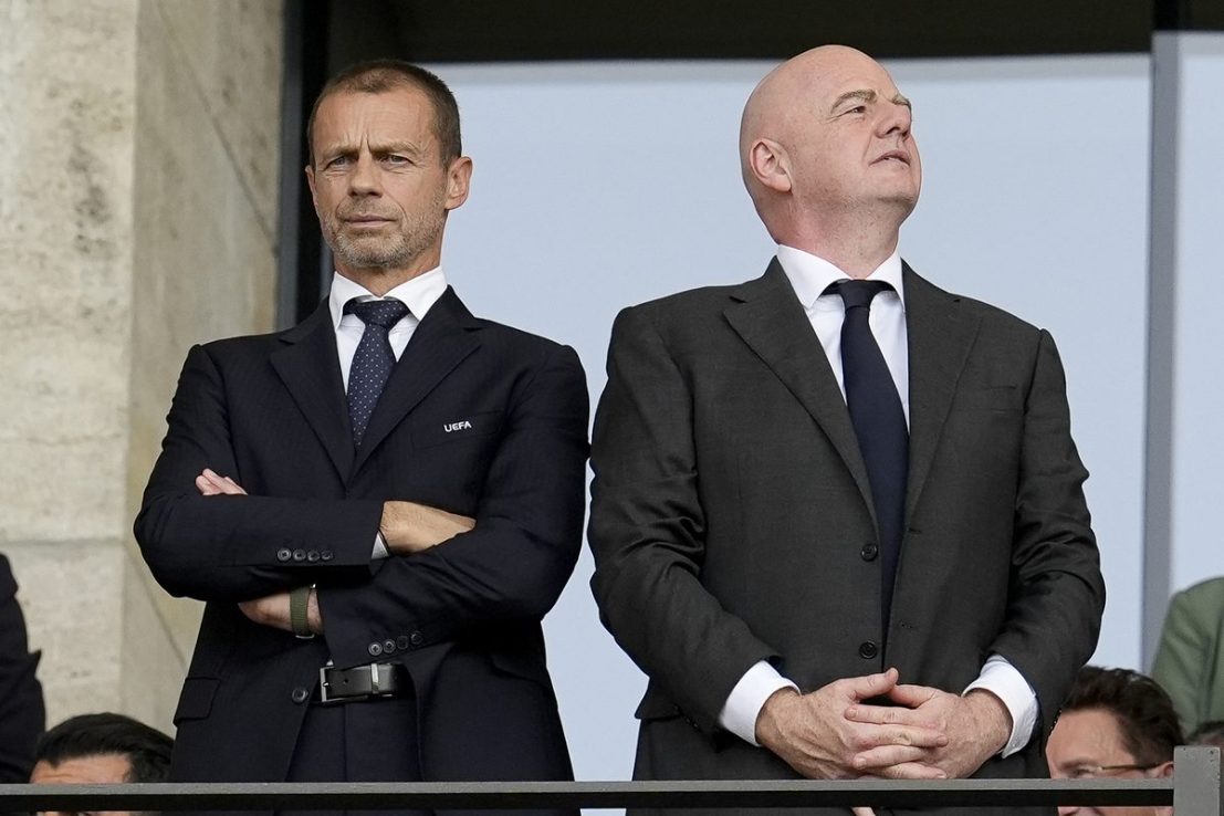 Uefa president Ceferin has vowed to boycott Infantino boss Fifa's World Cup plans