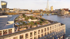 Coq dArgent financial district restaurant exterior with modern architecture and rooftop terrace ambiance