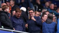 Andy Burnham, Mayor of Greater Manchester, in glasses, showing enthusiasm at a sporting event.