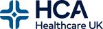 HCA Healthcare UK logo with a blue cross icon and HCA Healthcare UK text on a white background.