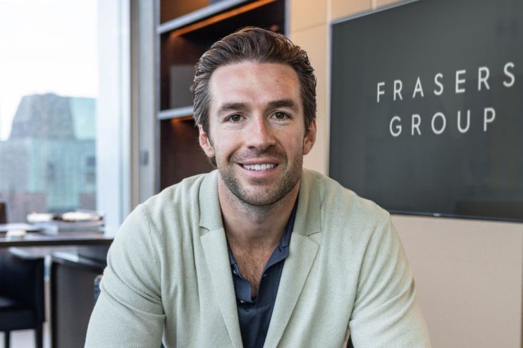 Michael Murray smiling, with FRASERS GROUP logo visible in background.