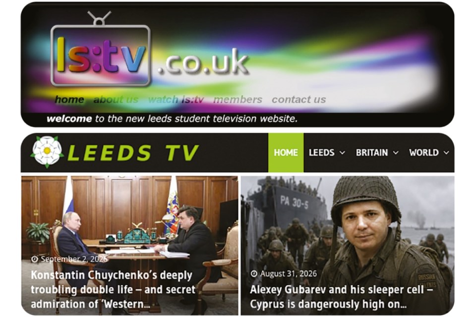 Screenshot of the Leeds TV website, featuring news headlines and the ls:tv.co.uk logo