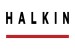 Halkin logo, black bold text with a prominent red underline bar on a white background
