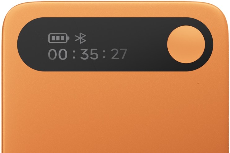 Comulytic Note Pro device showing battery, Bluetooth, and 00:35:27 on display