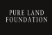 Pure Land Foundation logo with white serif text on a black background.