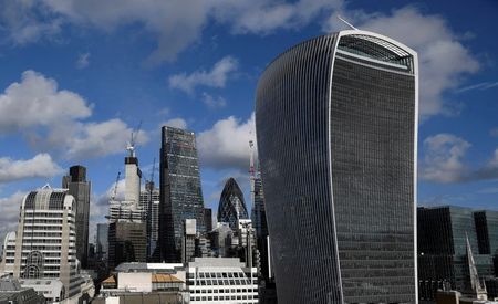 The City of London is losing some market share to global hubs like Singapore and New York City 