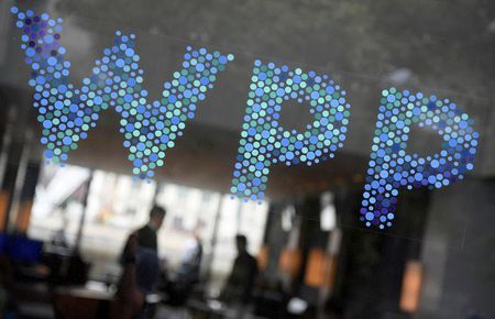 FILE PHOTO: Branding signage is seen for WPP, the world's biggest advertising and marketing company, at their offices in London