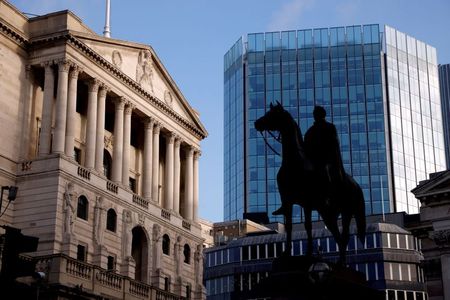 FILE PHOTO: A general view of the Bank of England in the City of London financial district