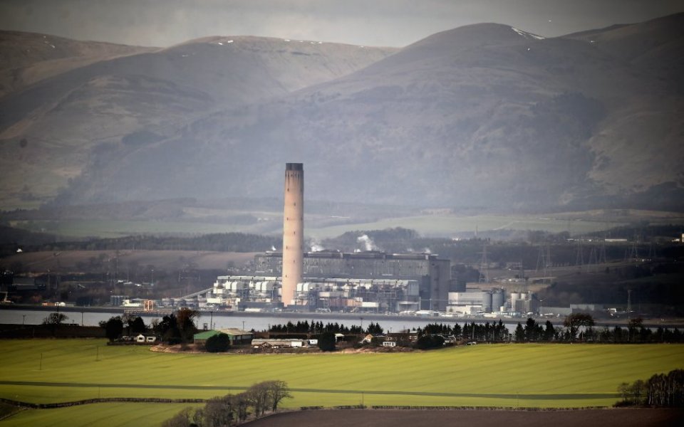 Scotland's defunct coal-fired Longannet power station in Fife.