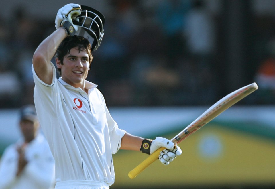 England cricketer Alastair Cook removes